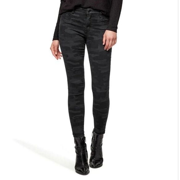 🔸️Social Standard Black Camouflage Slim Fit Skinny Ankle Jeans Size 14/32 - Picture 13 of 14